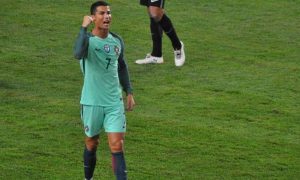 Cristiano Ronaldo playing for portugal